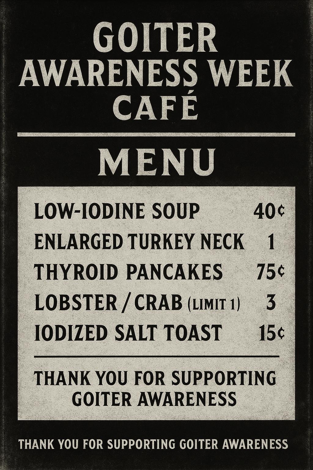 GAW Café Menu